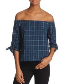 Bailey 44 Off-the-Shoulder Plaid Top at Bloomingdales