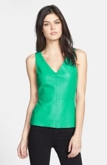 Bailey 44 Planetoid Perforated Leather Front Tank at Nordstrom