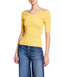 Bailey 44 Shore Leave Ribbed Cross-Front Sweater at Neiman Marcus