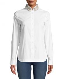 Bailey 44 Ursula Embellished Button-Front Top at Neiman Marcus