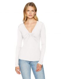 Bailey 44 Women s Petula Twist Rib Long Sleeve Top at Amazon