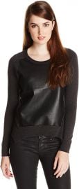 Bailey 44 Women s Snowboard Faux Leather Panel Cashmere Blend Sweater at Amazon