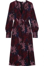 Bailey pleated floral-print silk midi dress at The Outnet