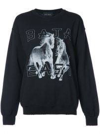 Baja East Logo Print Sweatshirt at Farfetch