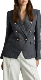 Baker Double Breasted Linen Blend Blazer at Nordstrom Rack