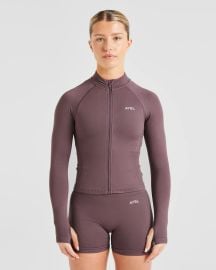 Balance V3 Seamless Zip Jacket - Dark Brown at AYBL