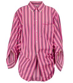 Balenciaga - Deconstructed striped cotton shirt at Mytheresa