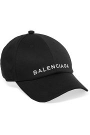 Balenciaga   Embroidered cotton baseball cap at Net A Porter