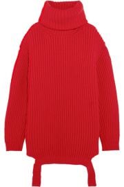 Balenciaga   Oversized ribbed wool turtleneck sweater at Net A Porter