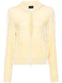 Balenciaga BB Paris zip-up Hoodie Yellow at Farfetch