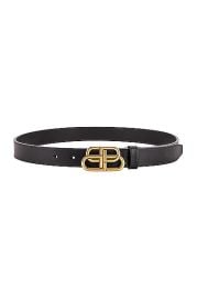 Balenciaga BB Thin Belt in Black FWRD at FWRD