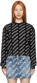 Balenciaga Black Mini Allover Sweater SSENSE at Ssense