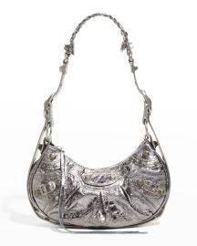 Balenciaga Cagole XS Metallic Stud Hobo Shoulder Bag at Neiman Marcus