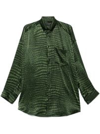 Balenciaga Cocoon Shirt Green at Farfetch