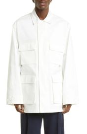 Balenciaga Cotton Gabardine Cargo Jacket at Nordstrom