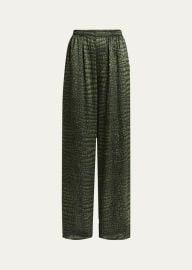 Balenciaga Crocodile Print Silk Satin Pajama Pants -Crocodile Print Silk Satin Pajama Pants at Bergdorf Goodman