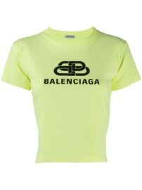 Balenciaga Cropped Logo T-shirt - Farfetch at Farfetch