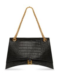 Balenciaga Crush leather shoulder bag at Farfetch