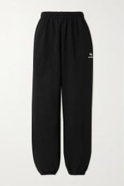 Balenciaga Embroidered cotton jersey track pants at Net a Porter