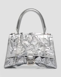 Balenciaga Hourglass Small Crushed-Effect Bag at Neiman Marcus