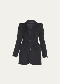 Balenciaga Hourglass Wool Blazer Jacket - at Bergdorf Goodman