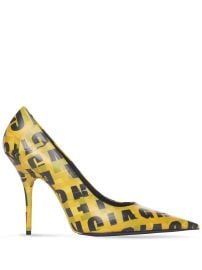 Balenciaga Knife 110mm Logo Print Pumps - at Farfetch