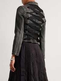 Balenciaga Lace up Denim Jacket at Net a Porter