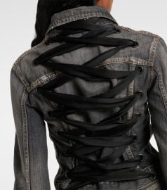 Balenciaga Lace up Denim Jacket at Mytheresa