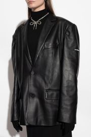 Balenciaga Leather Blazer at Balenciaga