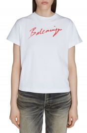 Balenciaga Lipstick Logo Tee   Nordstrom at Nordstrom