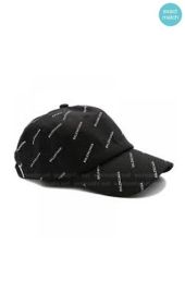 Balenciaga Logo Baseball Cap Black at Neiman Marcus