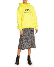 Balenciaga Logo-Graphic Cotton Hoodie at Neiman Marcus