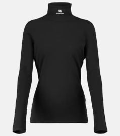 Balenciaga Logo embroidered mockneck top at Mytheresa