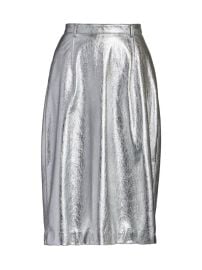 Balenciaga Metallic Lambskin Midi Skirt at Saks Fifth Avenue