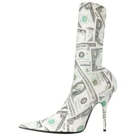 Balenciaga NEW Dinero Money Sock Ankle Heels Boots Booties in Box For Sale at 1stDibs money print heels balenciaga money boots at 1st Dibs