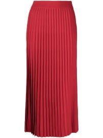 Balenciaga Pleated Midi Skirt Red at Farfetch