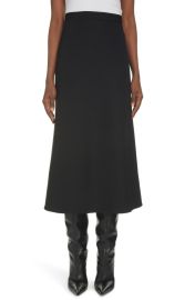 Balenciaga Push-Up Wool A-Line Midi Skirt at Nordstrom