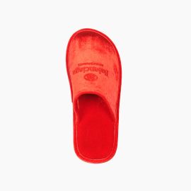 Balenciaga Red Velvet House Slippers at Balenciaga