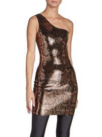Balenciaga Sequin Embroidered Snakeskin Pattern Mini Dress at Saks Off 5th