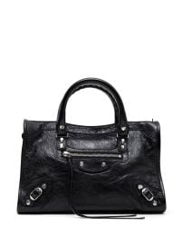 Balenciaga Small Le City Leather Tote Bag Black at Farfetch