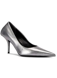 Balenciaga Square Knife Metallic Pumps at Forward