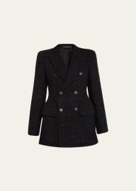 Balenciaga Tweed Hourglass Blazer Jacket at Bergdorf Goodman