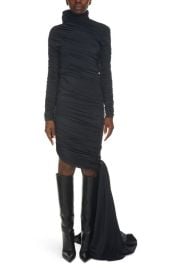 Balenciaga Twisted Knots Long Sleeve Ruched Body-Con Dress at Nordstrom