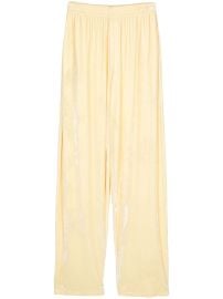 Balenciaga Velvet straight-leg Trousers Yellow at Farfetch
