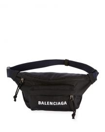 Balenciaga Wheel Small Nylon Logo Belt Bag at Neiman Marcus