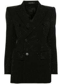 Balenciaga double-breasted rhinestone-embellished Blazer - at Farfetch