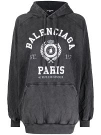 Balenciaga logo-print Oversized Hoodie - at Farfetch