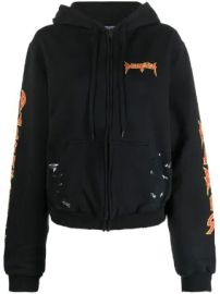 Balenciaga logo-print zip-up Hoodie - at Farfetch