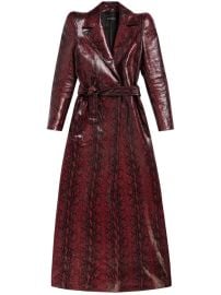 Balenciaga snake-effect Leather Trench Coat - at Farfetch