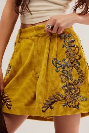 Bali at Free People Rhapsody Embellished Corduroy Shorts at Free People